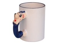 MKB 15 Чашка белая с ручкой в виде мыши для термосублимациии