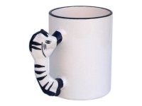 MKB 16 Чашка белая с ручкой в виде коня для термосублимациии