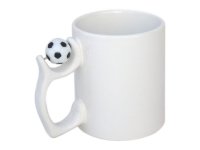 P-ZG7008 Чашка белая с футбольным мячом на ручке